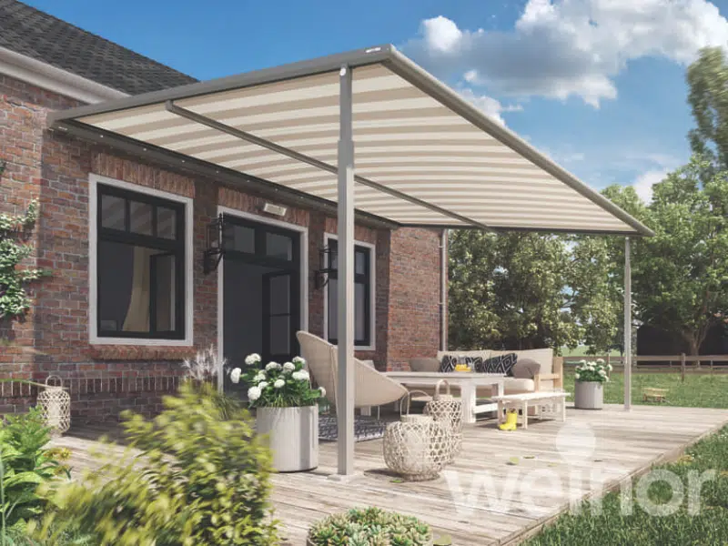 pergola stylisee toile toiture